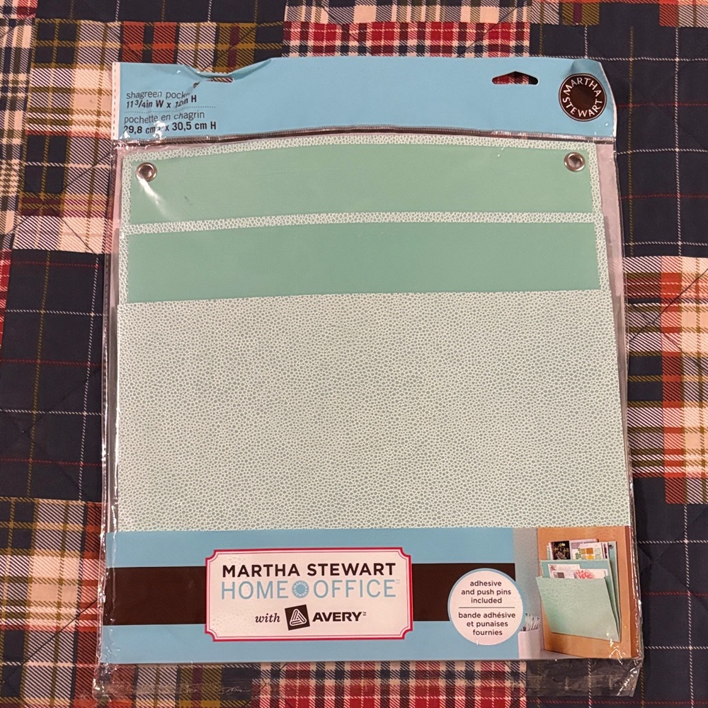 Martha Stewart Mint and White Wall Organizer